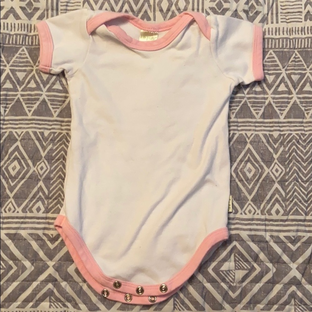 Plain white onesie